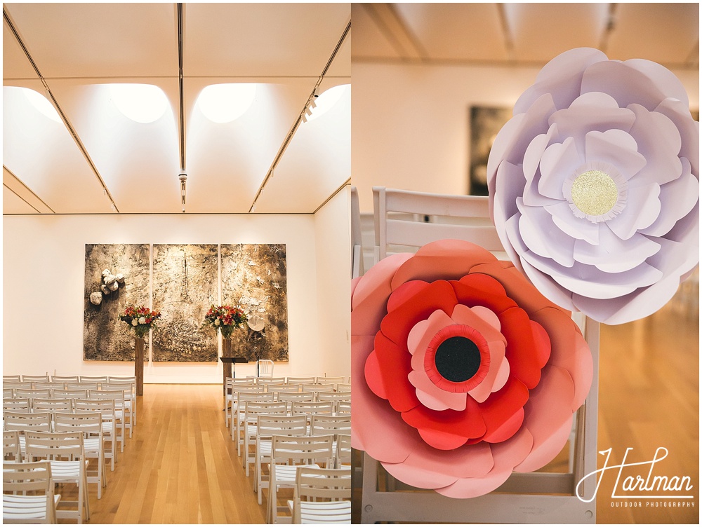 North Carolina Museum of Art Indoor Wedding Ceremony 0168