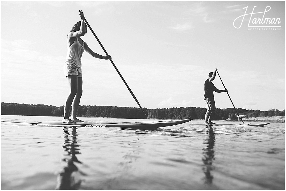 Jordan Lake Paddleboarding Engagement