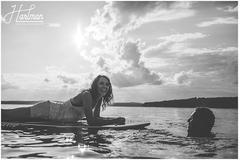 Paddle board engagement session