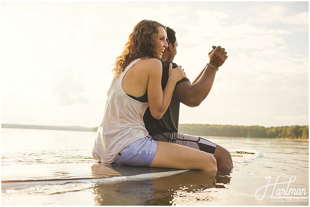 Jordan Lake Engagement paddle board 