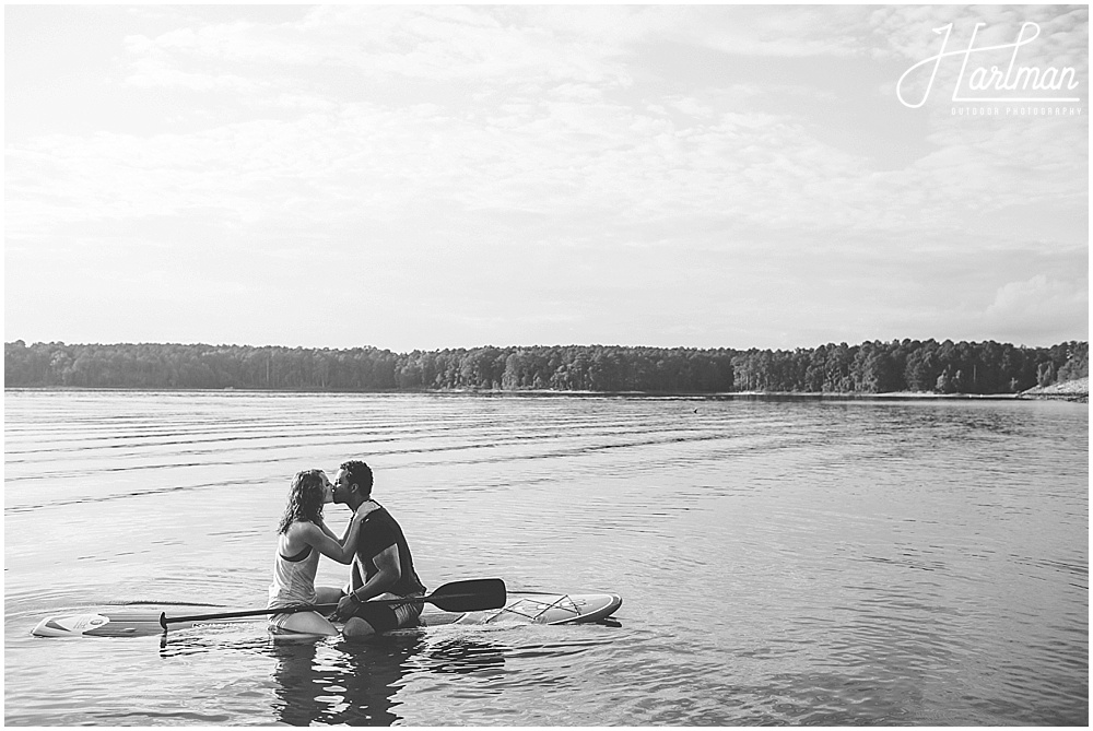 Paddle Board Jordan Lake Engagement