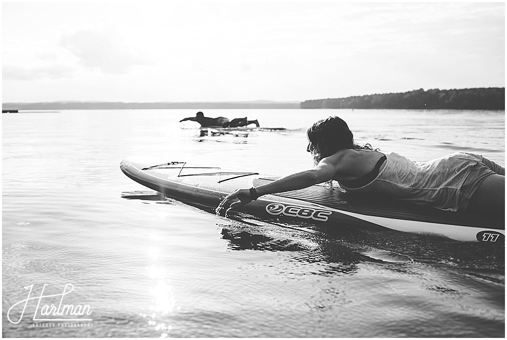 Paddleboard engagement session North Carolina