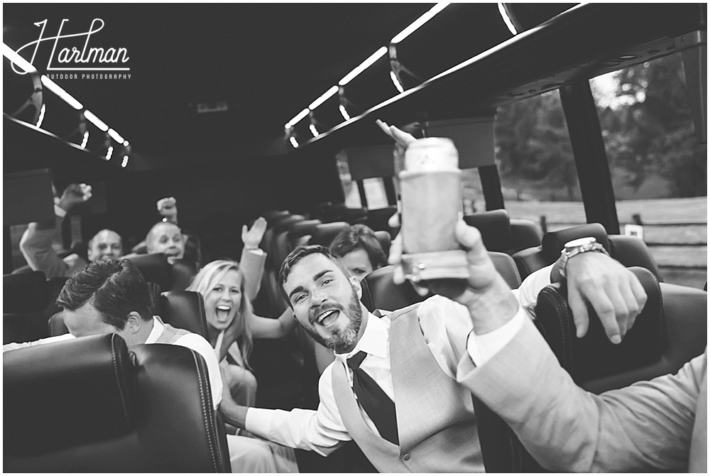 raleigh wedding party bus