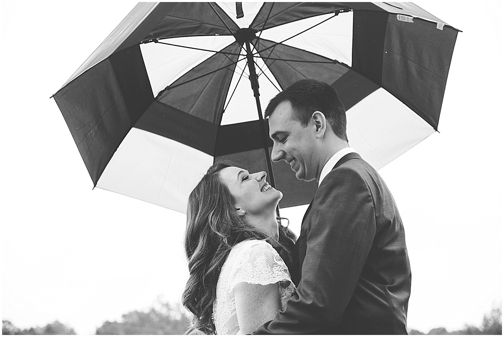 Rainy Fall Wedding Raleigh NC