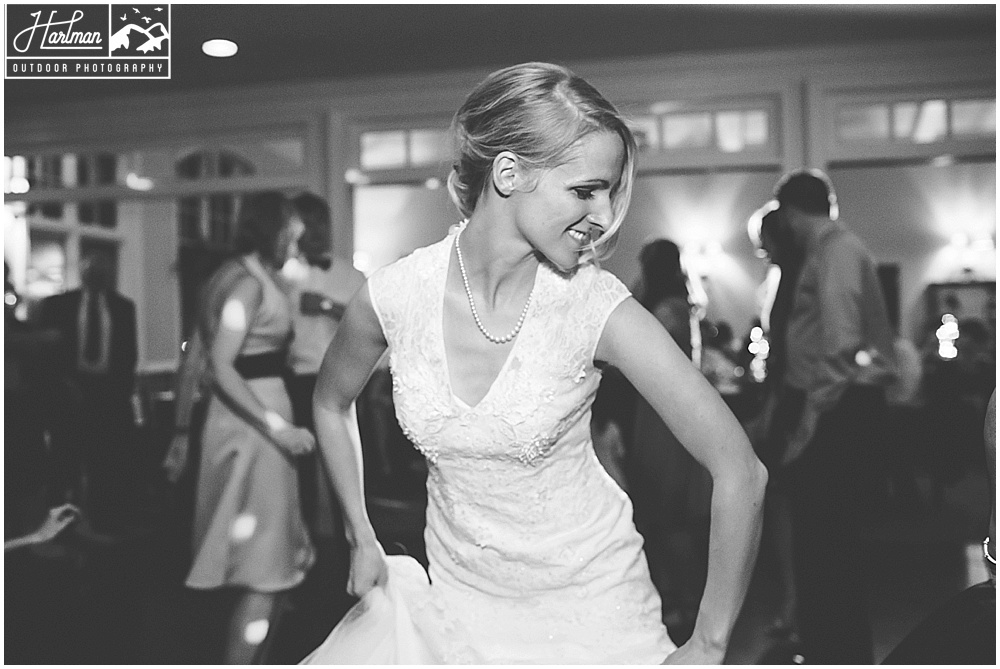 The Mill at Fine Creek Wedding Reception Bride Dancing