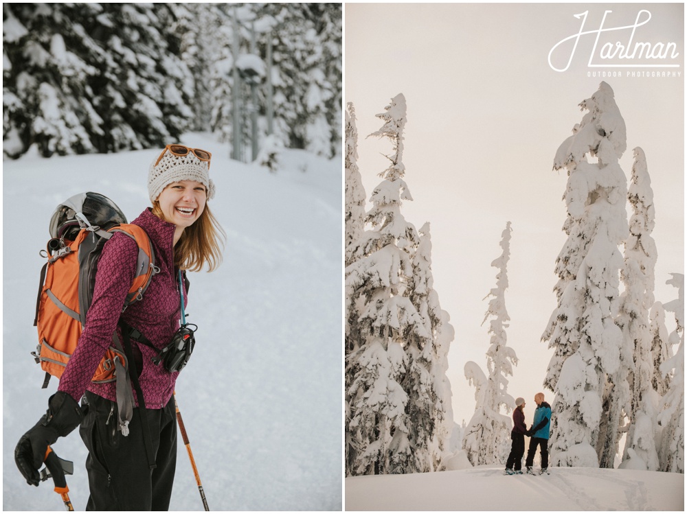 Backcountry Skiing Engagement Wedding Elopement 0011