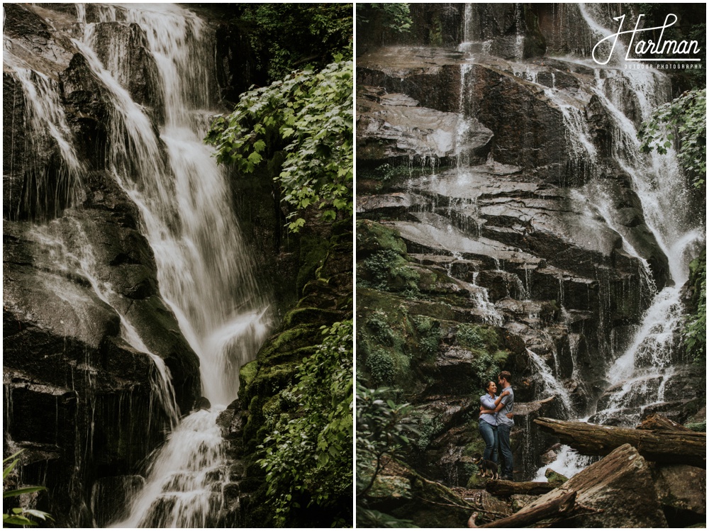 Brevard NC Waterfall Engagement Session _0001