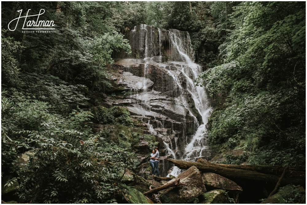 Eastatoe Falls Engagement Session Brevard _0008