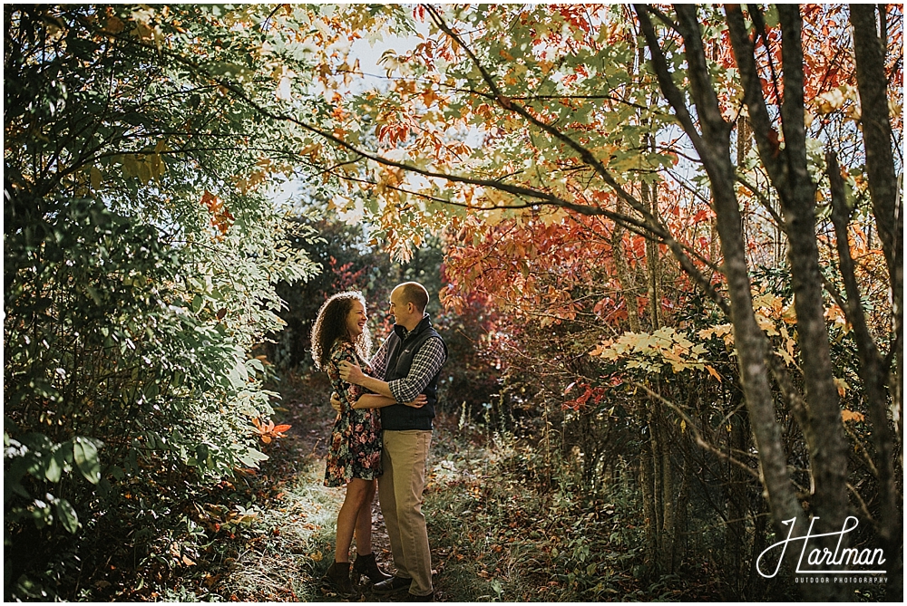 Asheville fall engagement session