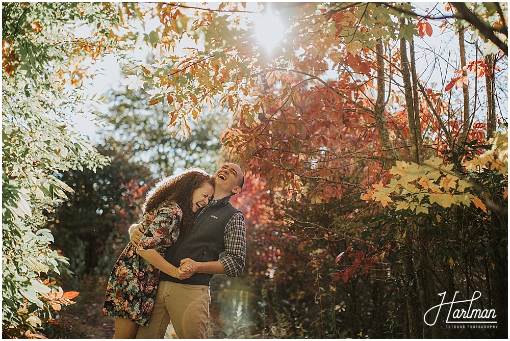 Asheville autumn engagement session