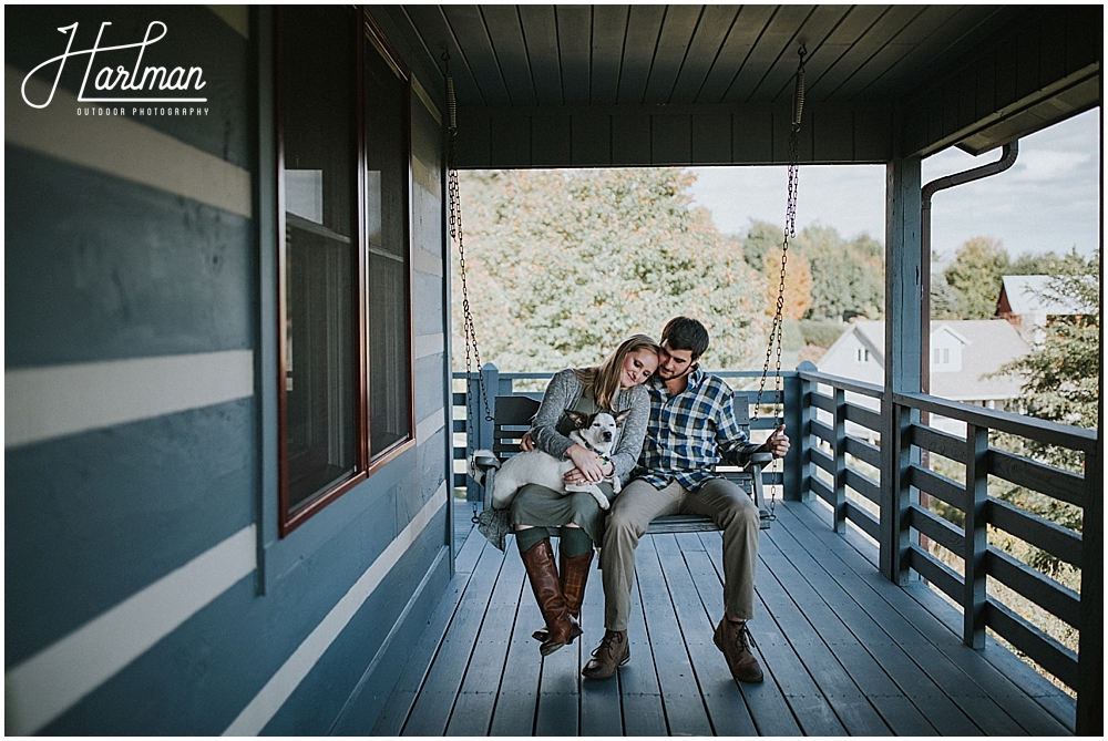 boone nc log cabin engagement session_0005