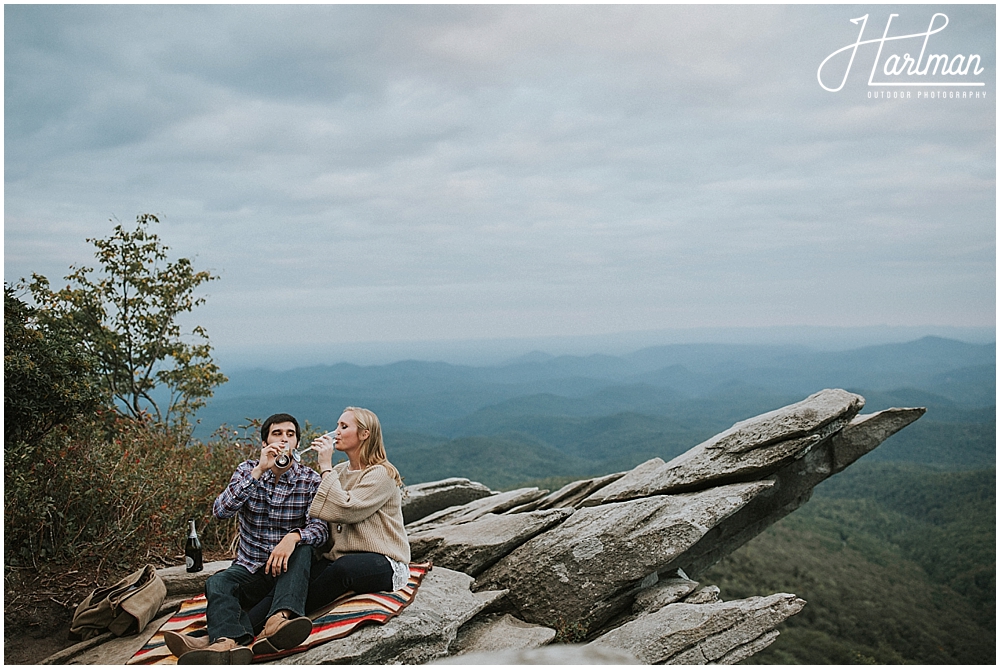 engagement session at rough ridge off blue ridge parkway _0037