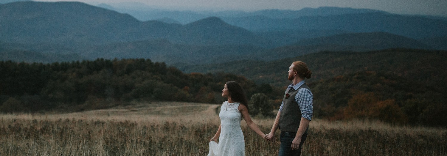 Brittany + Adam | Asheville Elopement on Max Patch Mountain