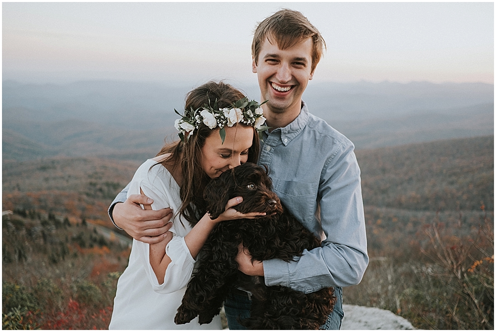 asheville flower crown bride 