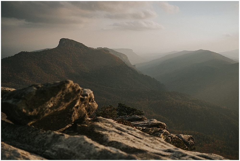 hawksbill mountain engagement session 