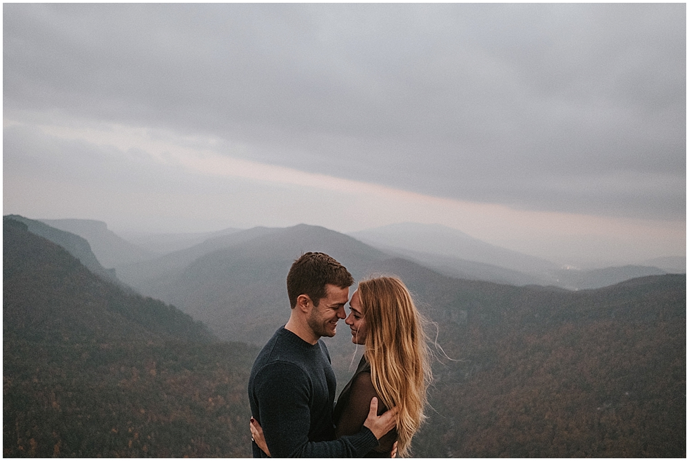 linville falls engagement session 