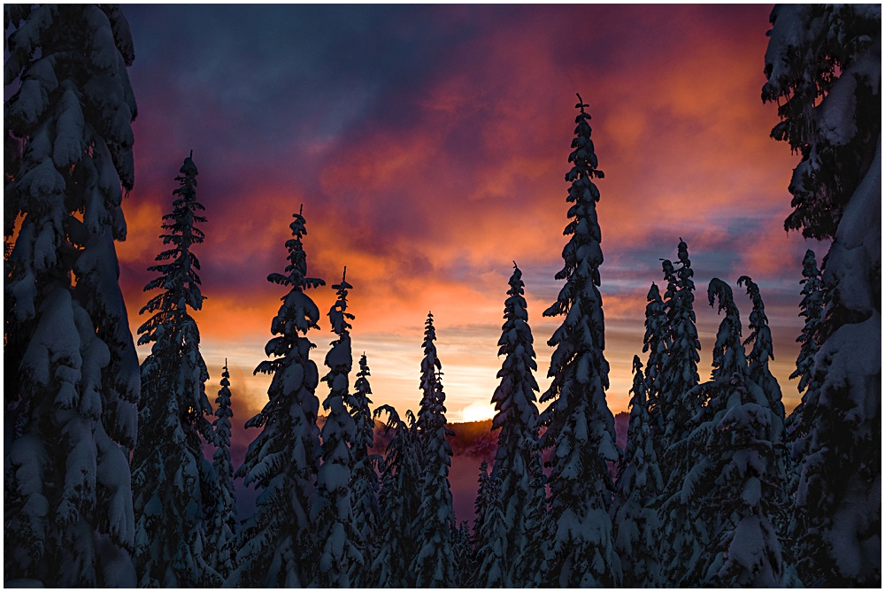 Cascades Snow Skiing Engagement Session