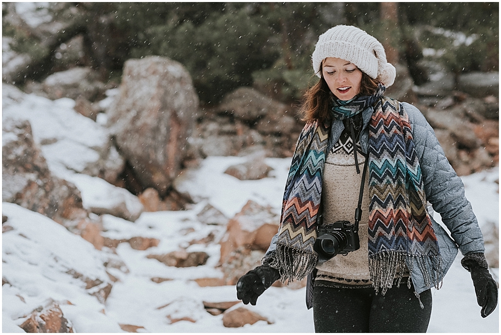 Boulder outdoor winter wedding