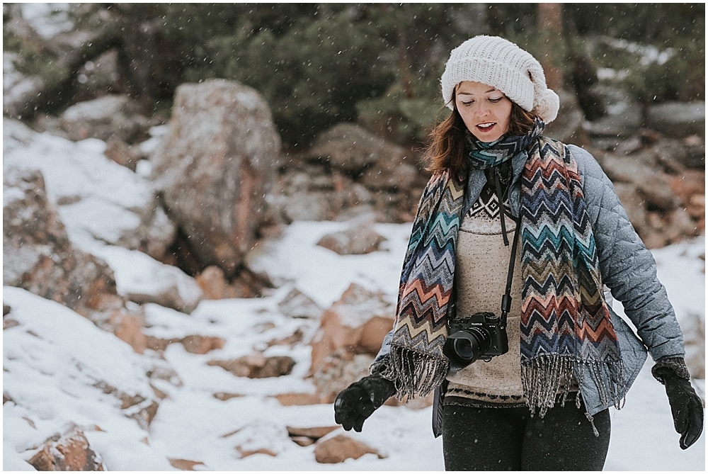 Boulder outdoor winter wedding 