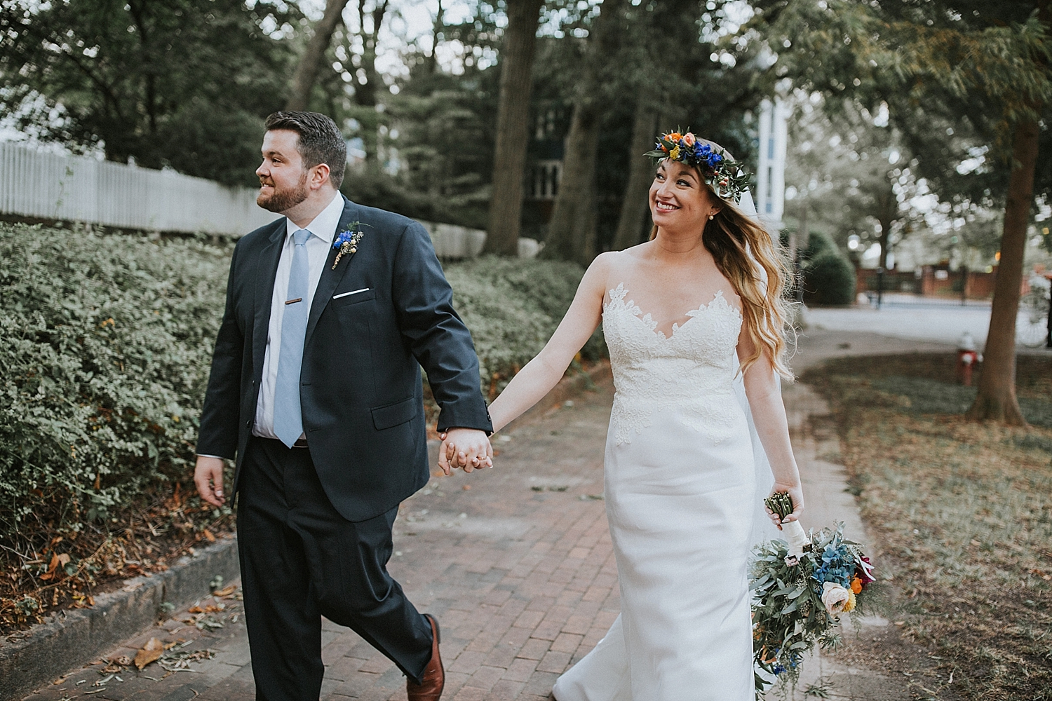 colorful bridal flower crown