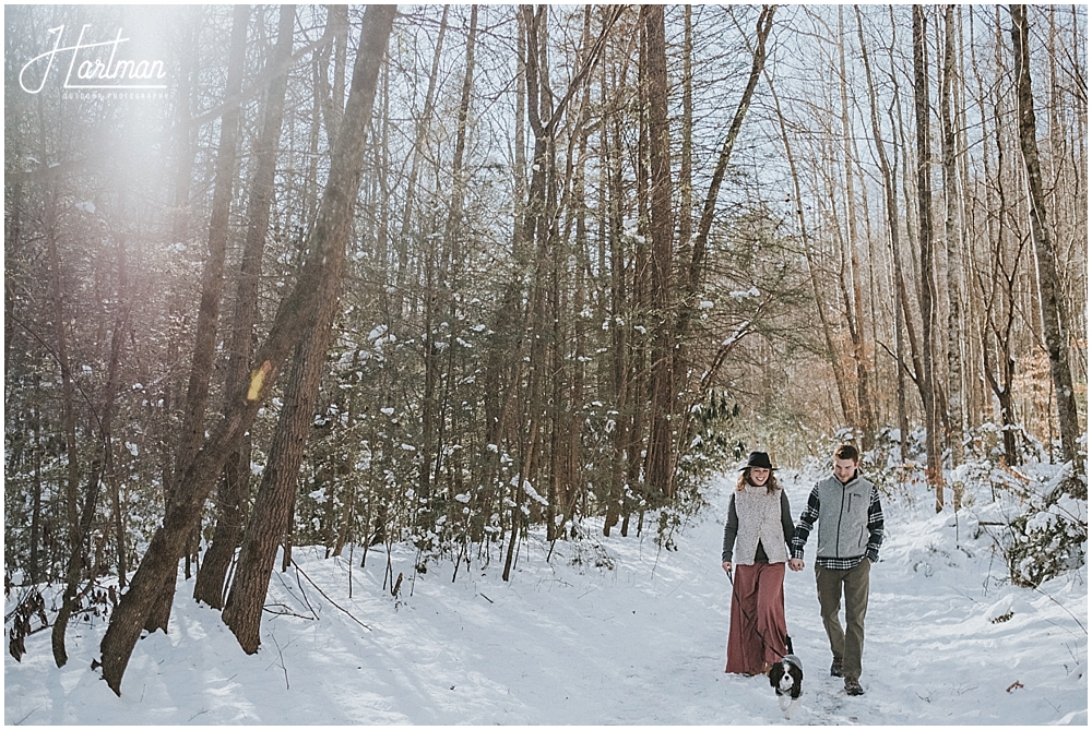 North Carolina snow engagement