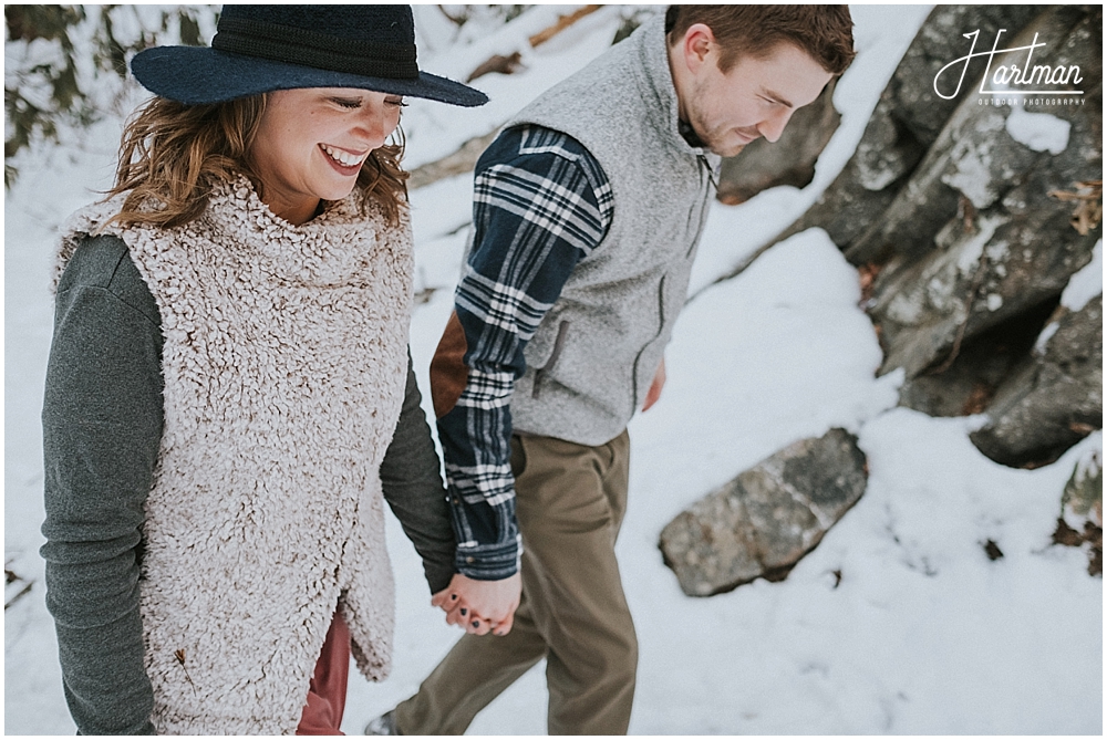 Snowy winter elopement