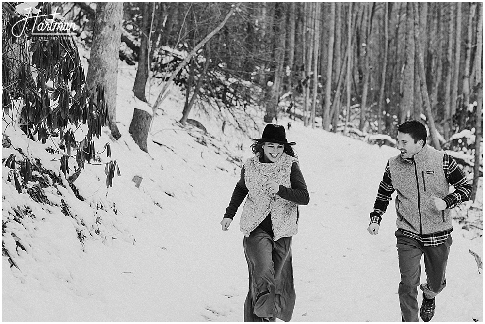 outdoor wedding in snowy mountains 