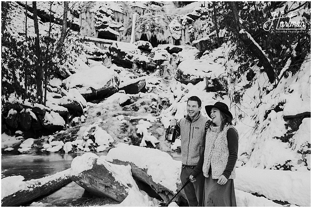 snowy winter wedding