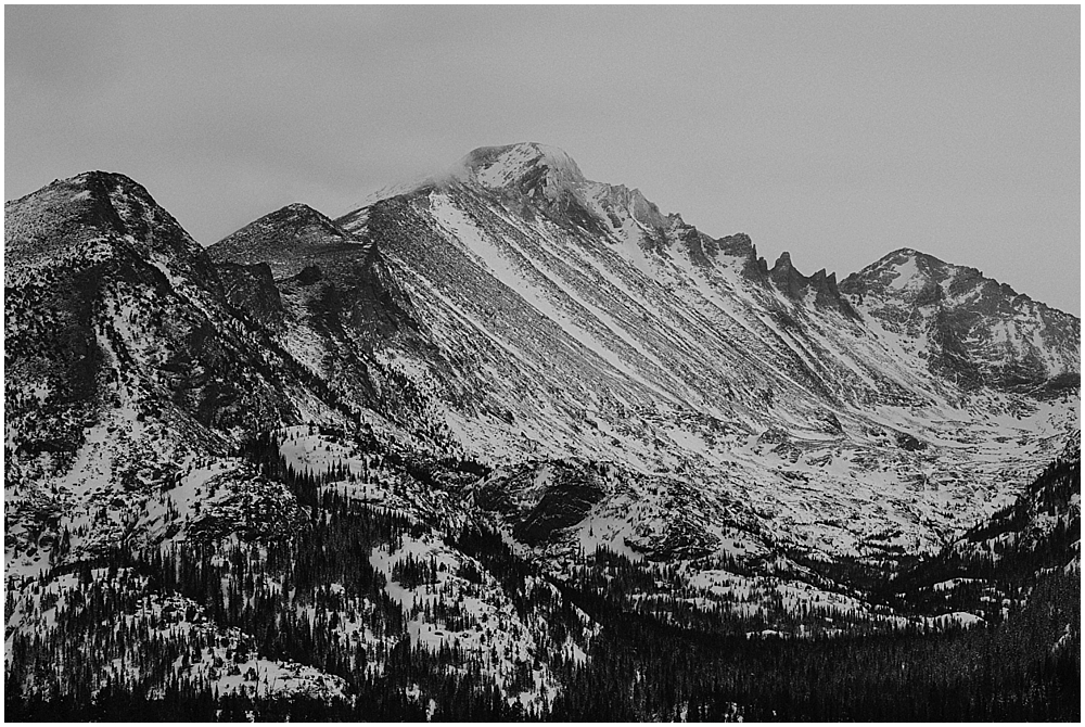 Elopement in snow in RMNP