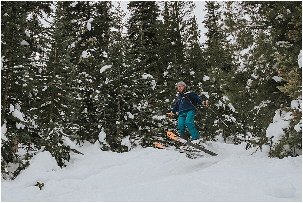 Backcountry skiing Rocky Mountain National Park 