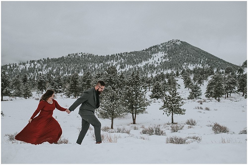 Winter wedding Rocky Mountain National Park