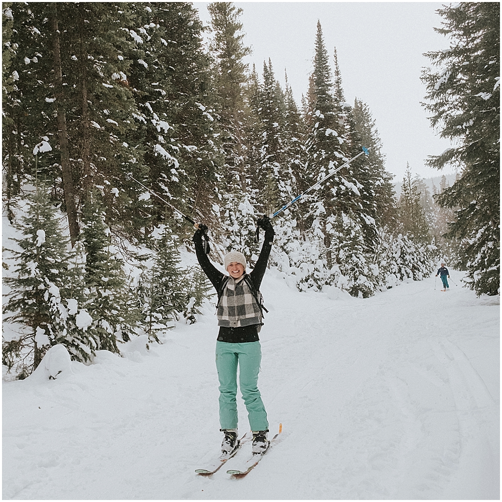 Colorado winter ski wedding