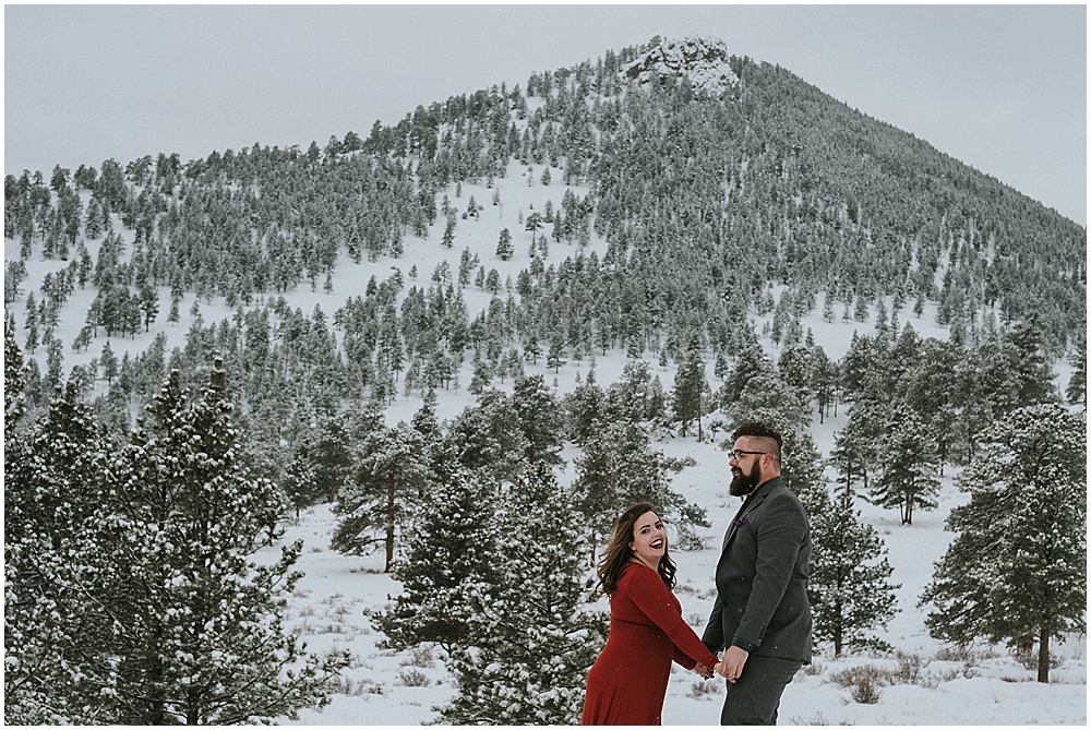 winter wedding Rocky Mountain National Park 