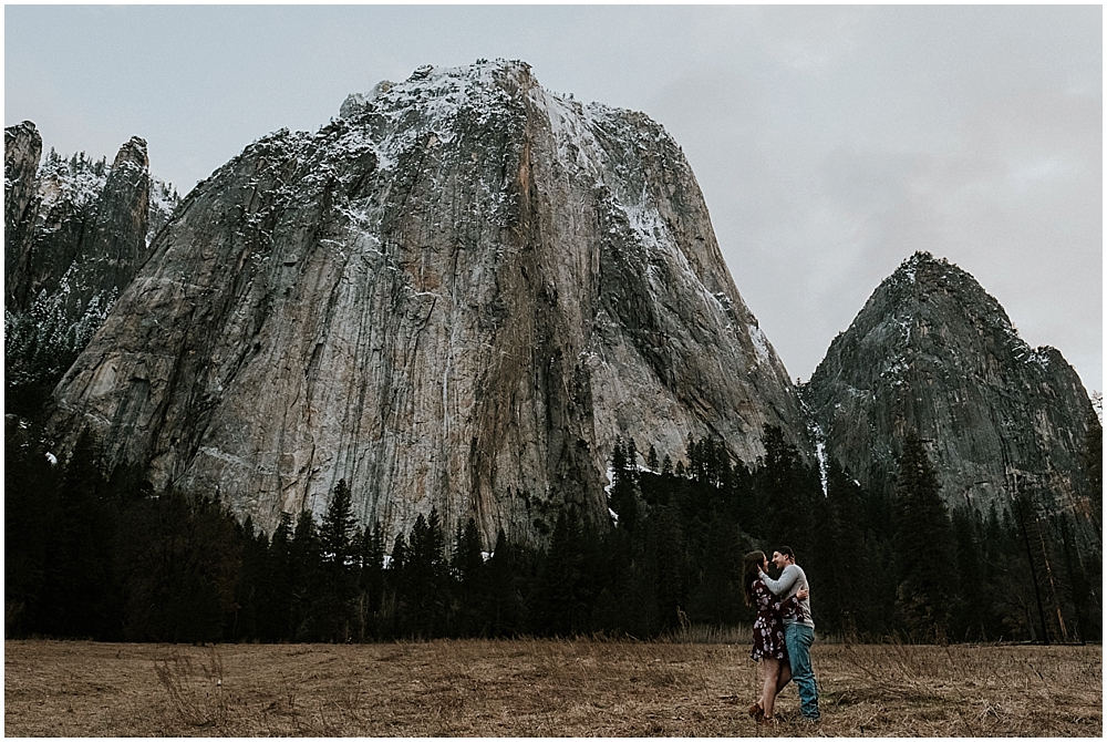 winter elopement Yosemite National Park 