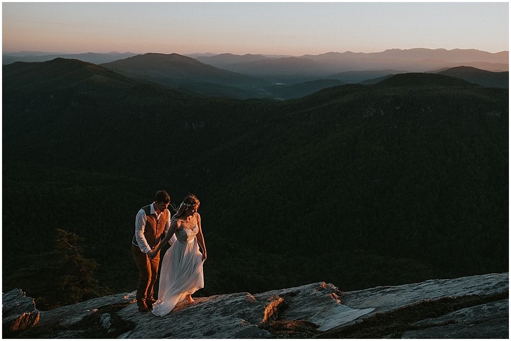 Blue ridge mountain elopement