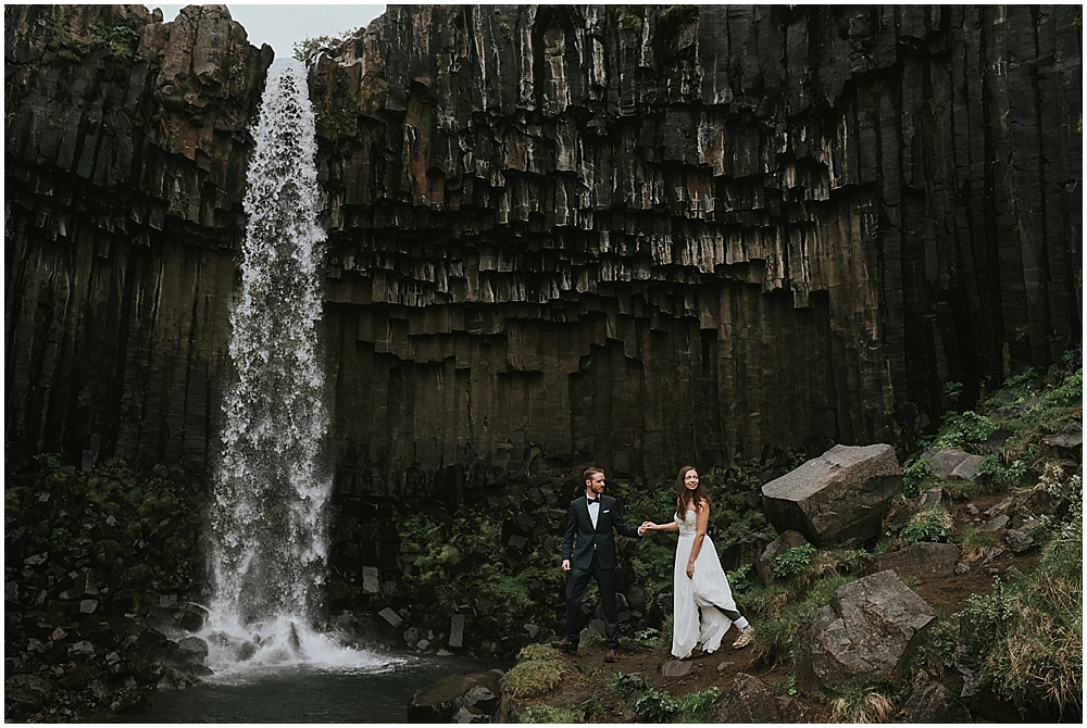 Iceland waterfall wedding photographer 