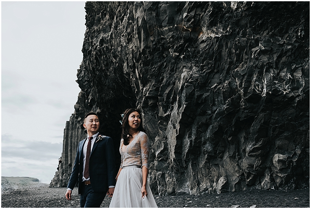 Reynisfjara beach elopement 