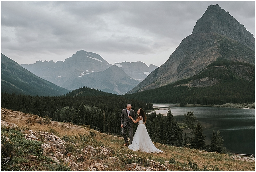 Outdoor Wedding Photographer, Montana Wedding, Glacier National Park Elopement Wedding in the Montana Mountains