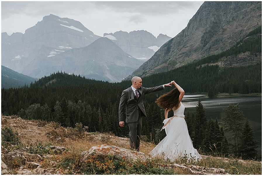 Married in the Montana Mountains, Glacier National Park Elopement, Kalispell Wedding Photographer Wedding at Lake McDonald Montana
