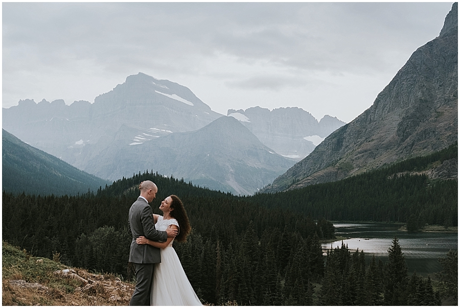 Montana Wedding Photographer, Glacier National Park Elopement, Logan Pass Wedding Wedding in the Glaciers