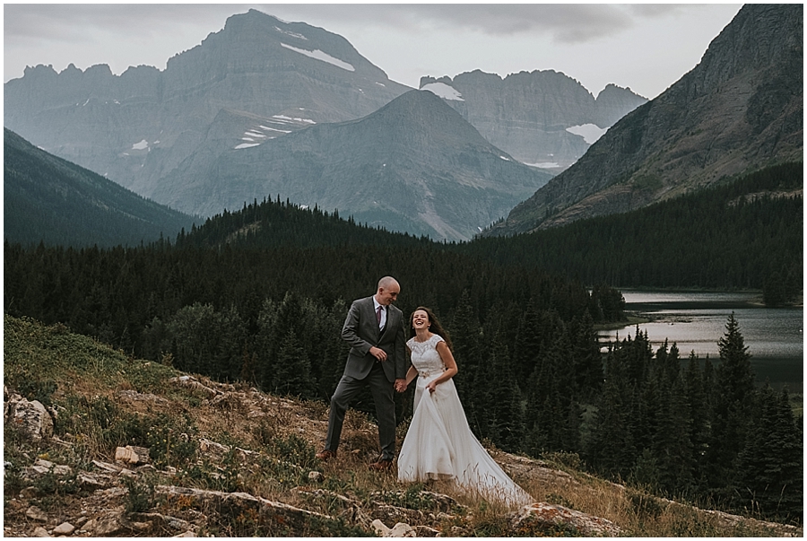 Montana Elopement Photographer, Logan Pass Montana Wedding, Lake McDonald Montana Wedding Married in Montana Mountains