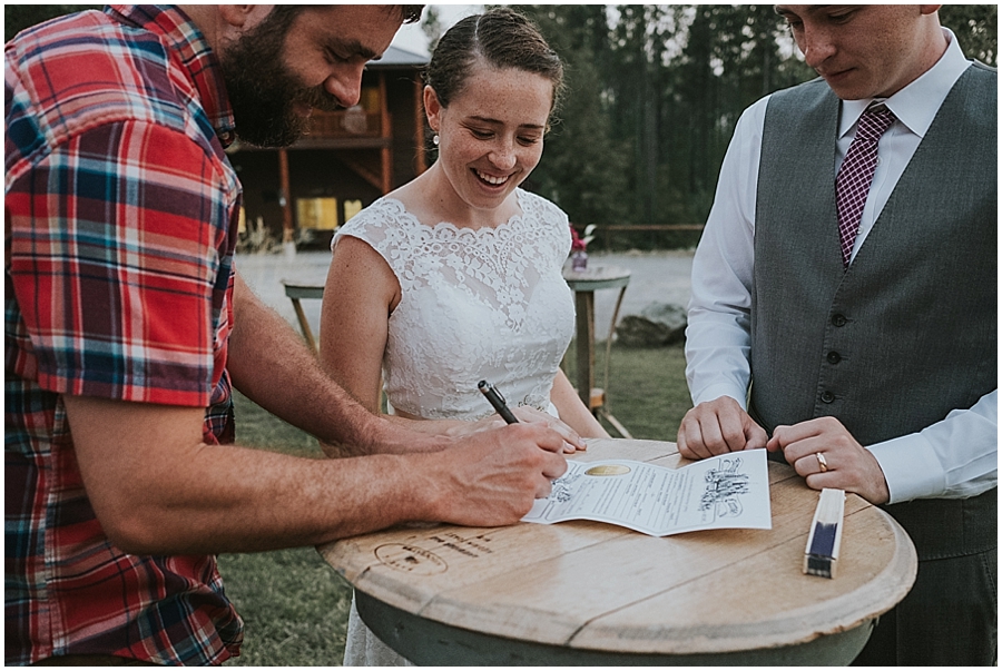 Kalispell outdoor elopement 