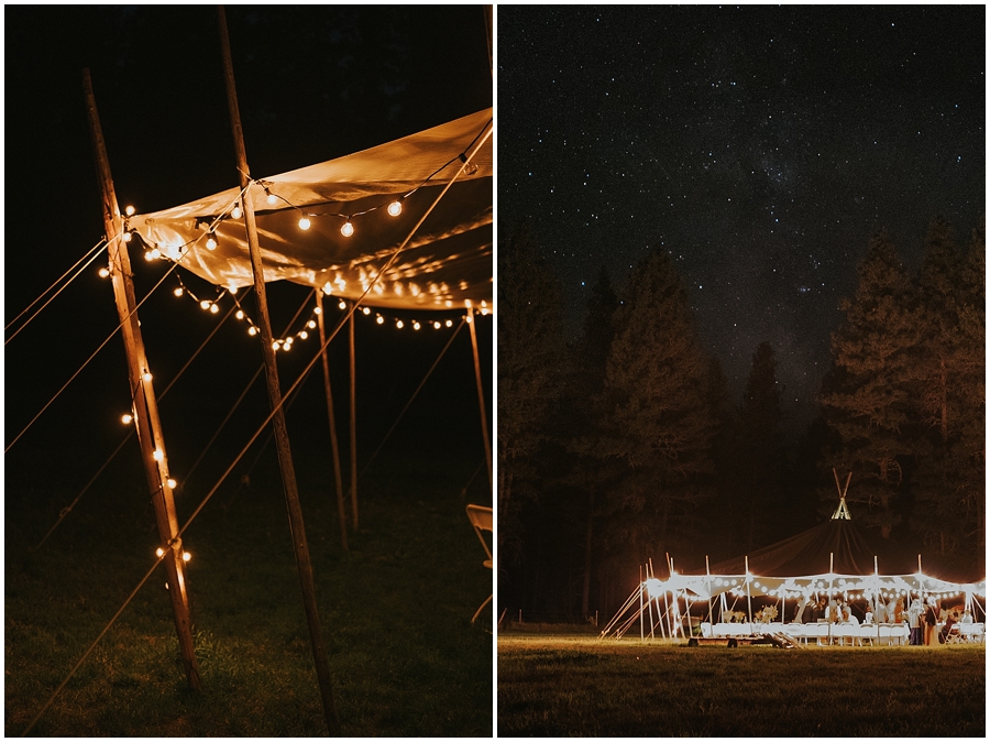 milky way over wedding venue 