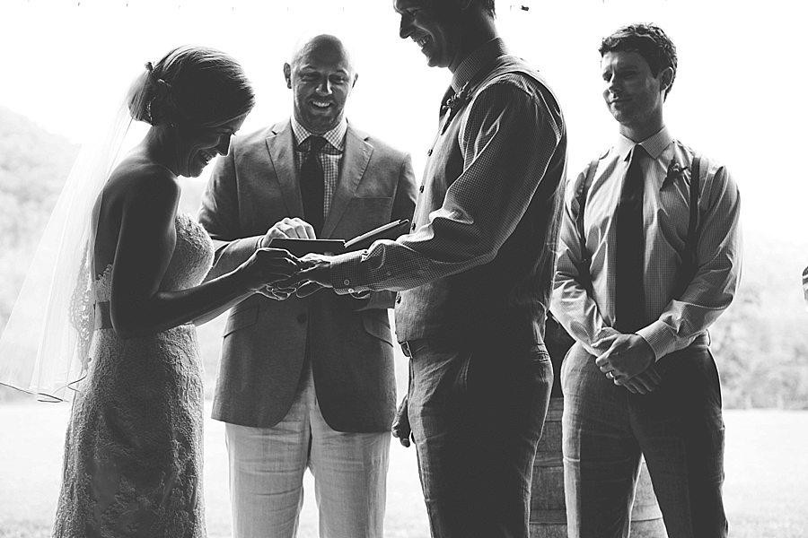 Asheville outdoor wedding ceremony 