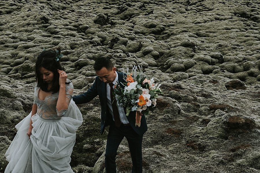 outdoor candid Iceland wedding photography Iceland adventure elopement photographer
