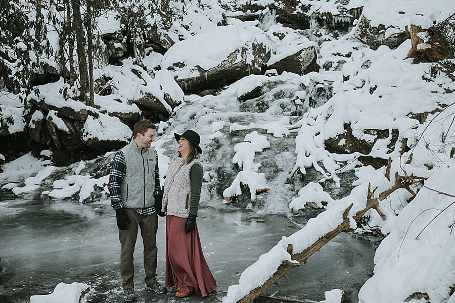 Asheville winter elopement 