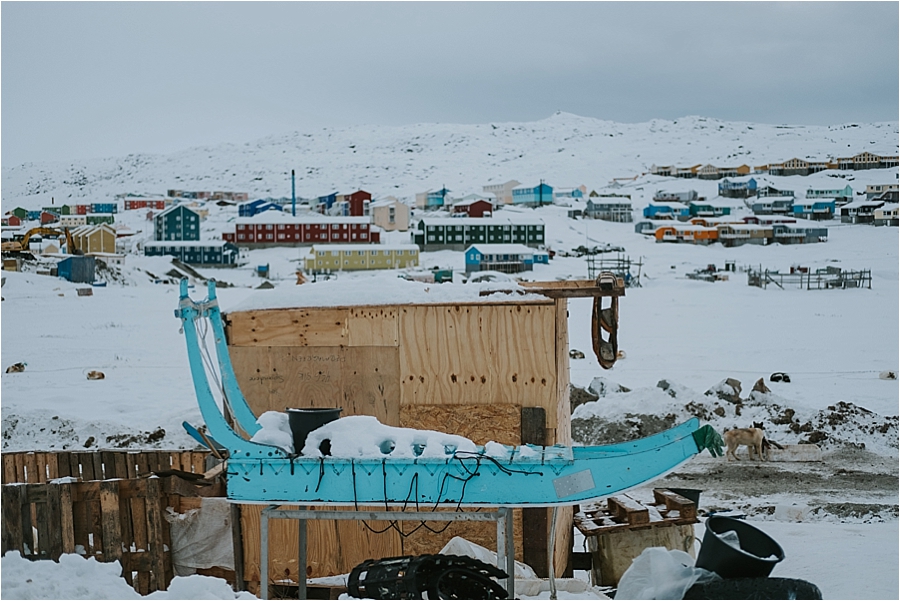 Greenland dog sled 