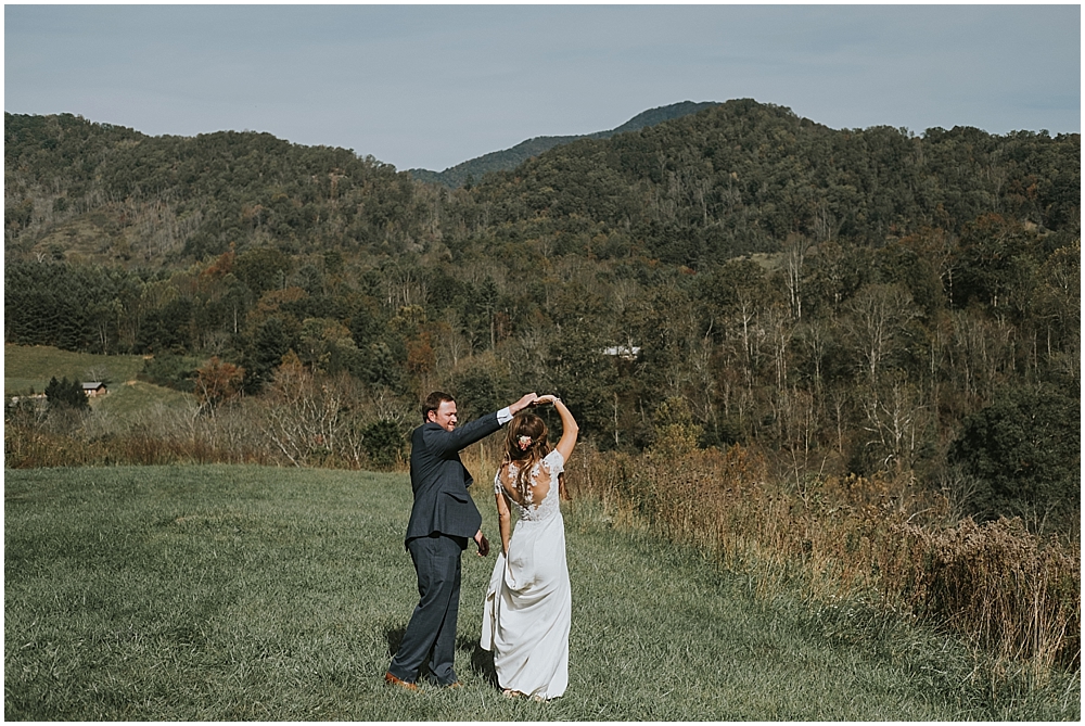 mountain wedding ceremony in asheville NC