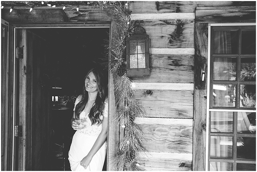 wedding reception cabin in Asheville North Carolina Fines Creek Farm wedding cabin