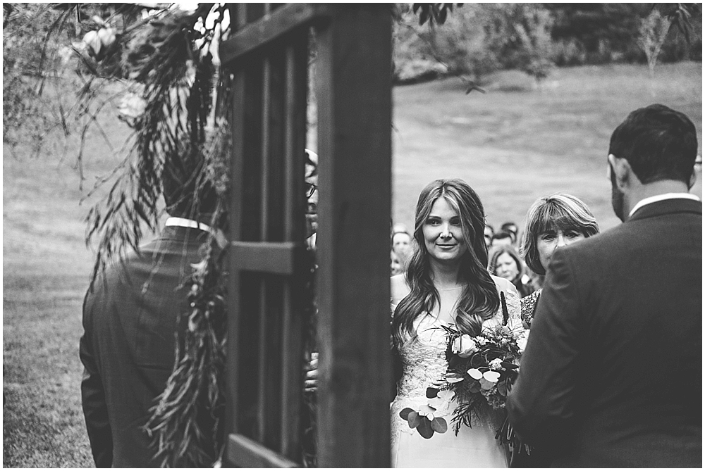 Fines Creek Farm wedding ceremony 